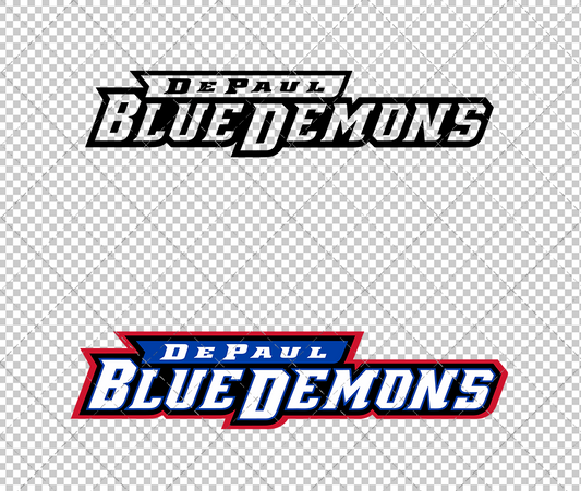 DePaul Blue Demons Wordmark 2005 002, Svg, Dxf, Eps, Png - SvgShopArt