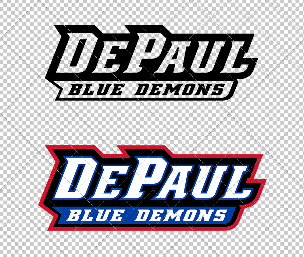 DePaul Blue Demons Wordmark 2005, Svg, Dxf, Eps, Png - SvgShopArt