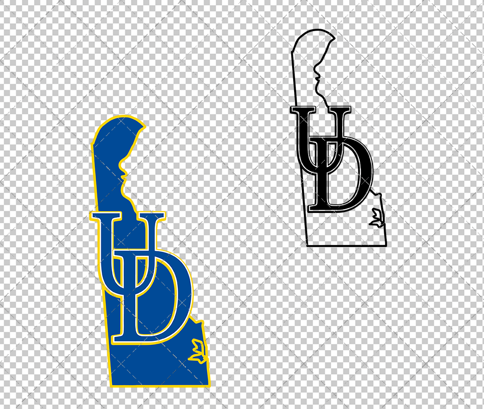 Delaware Blue Hens Alternate 2014, Svg, Dxf, Eps, Png - SvgShopArt