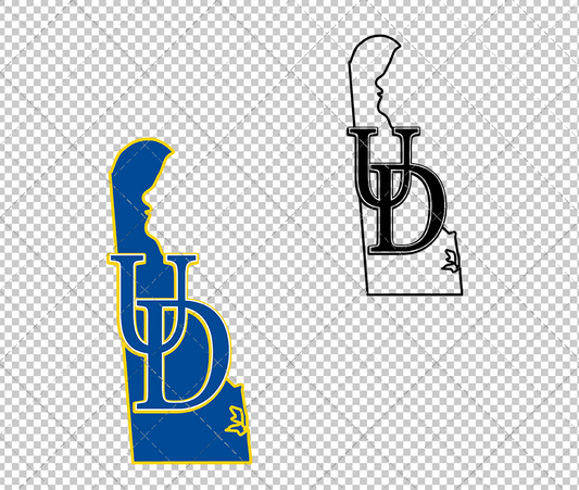 Delaware Blue Hens Alternate 2014, Svg, Dxf, Eps, Png - SvgShopArt