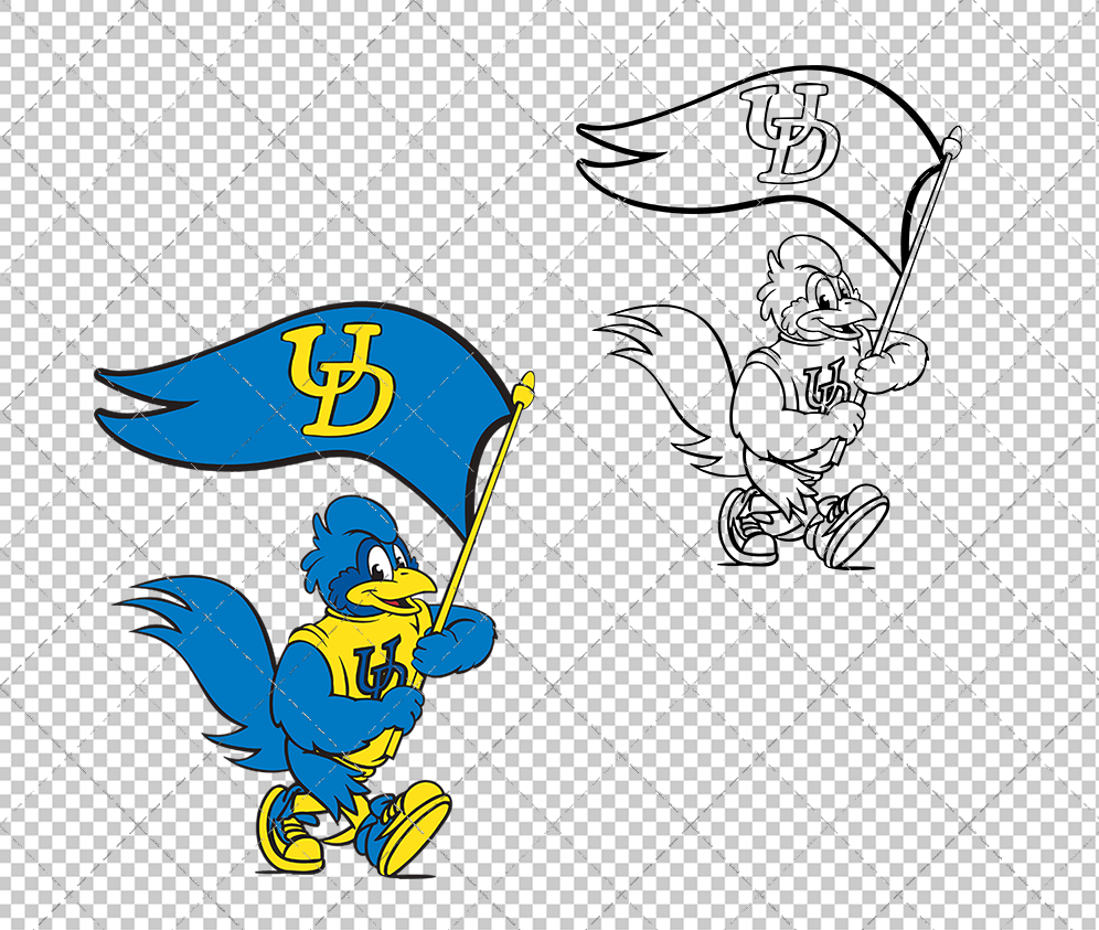 Delaware Blue Hens Mascot 1999 002, Svg, Dxf, Eps, Png - SvgShopArt