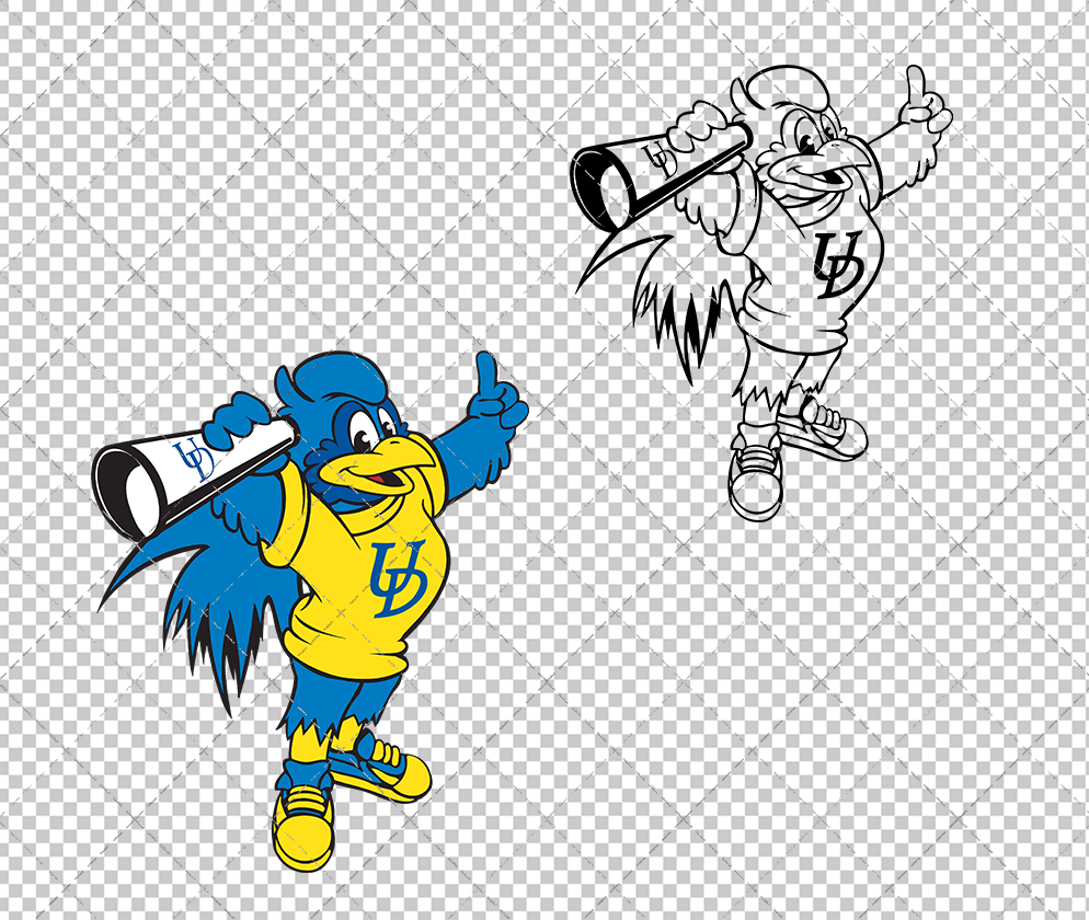 Delaware Blue Hens Mascot 1999 003, Svg, Dxf, Eps, Png - SvgShopArt