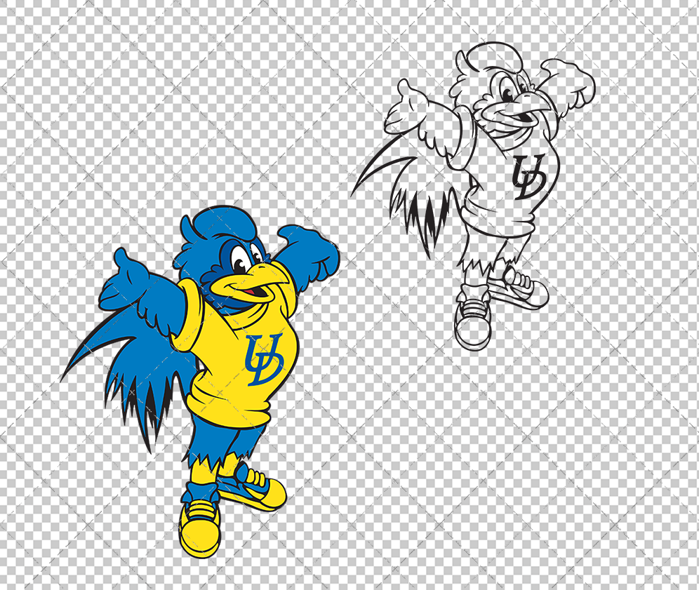 Delaware Blue Hens Mascot 1999 008, Svg, Dxf, Eps, Png - SvgShopArt