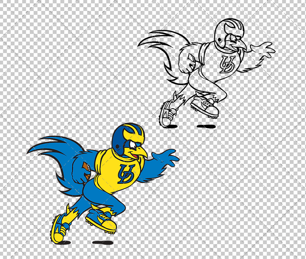 Delaware Blue Hens Mascot 1999 009, Svg, Dxf, Eps, Png - SvgShopArt