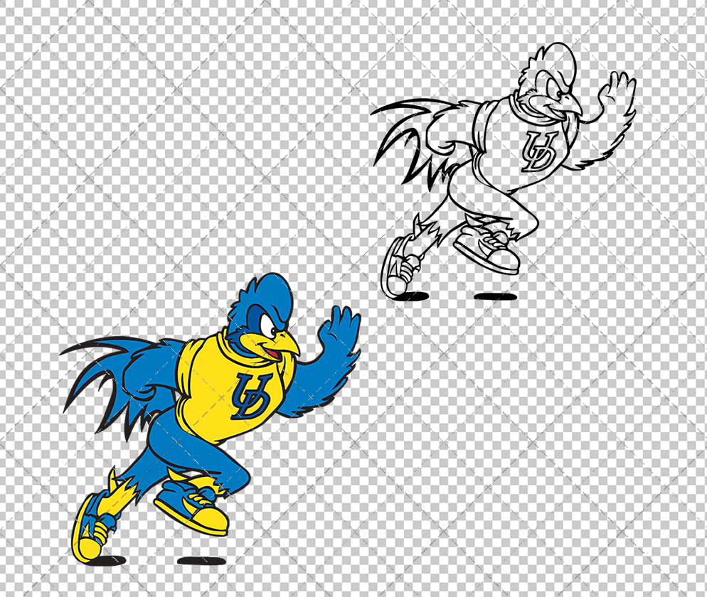 Delaware Blue Hens Mascot 1999 010, Svg, Dxf, Eps, Png - SvgShopArt