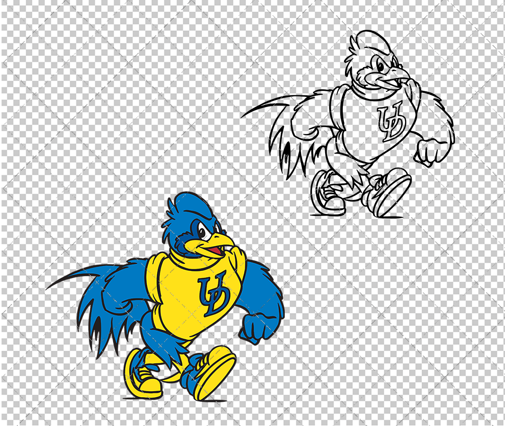 Delaware Blue Hens Mascot 1999 014, Svg, Dxf, Eps, Png - SvgShopArt