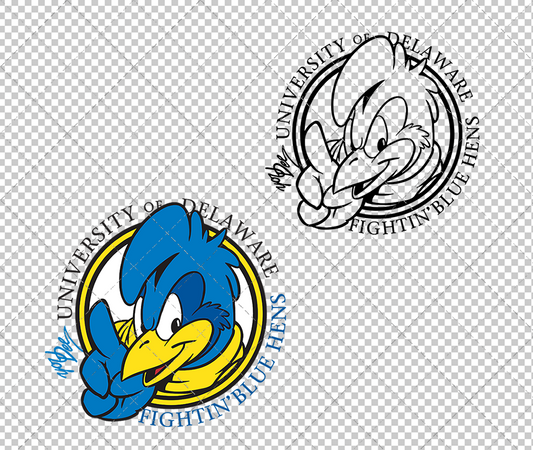 Delaware Blue Hens Mascot 1999 016, Svg, Dxf, Eps, Png - SvgShopArt