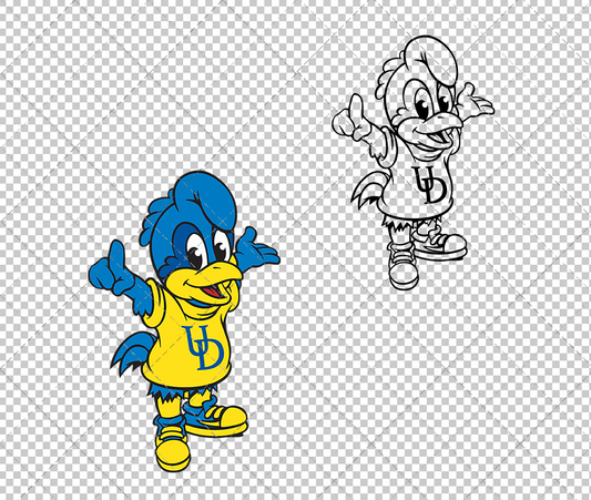 Delaware Blue Hens Mascot 1999 018, Svg, Dxf, Eps, Png - SvgShopArt
