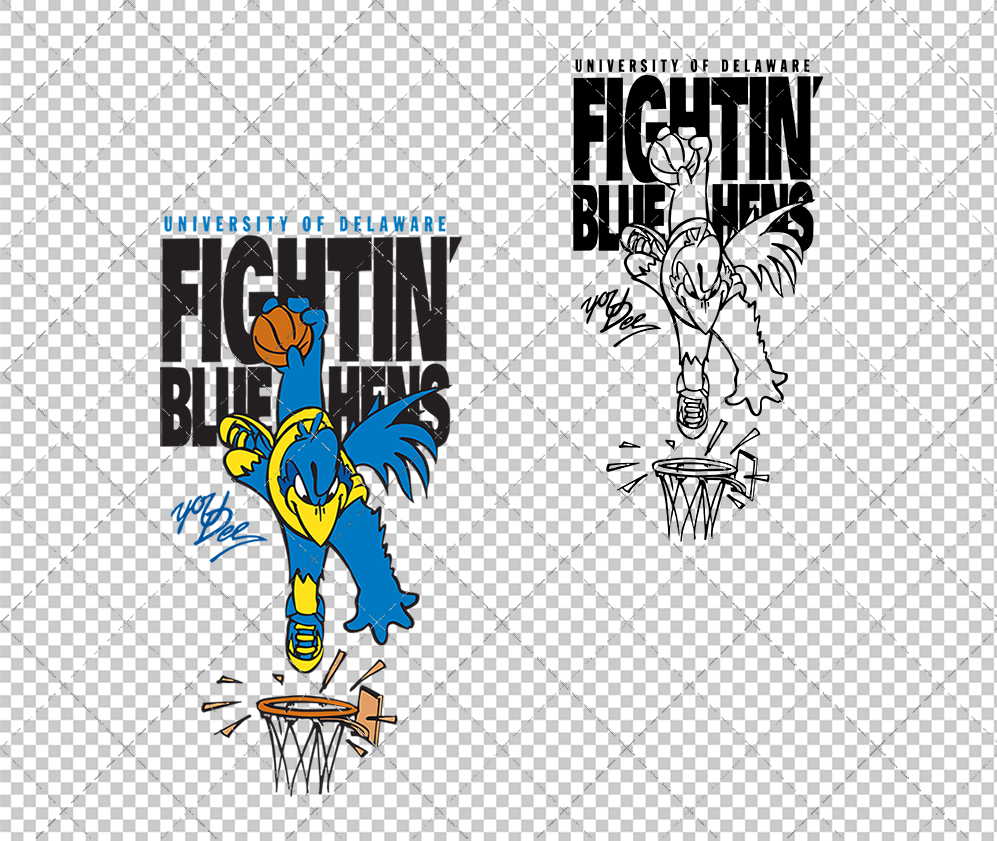 Delaware Blue Hens Mascot 1999 021, Svg, Dxf, Eps, Png - SvgShopArt