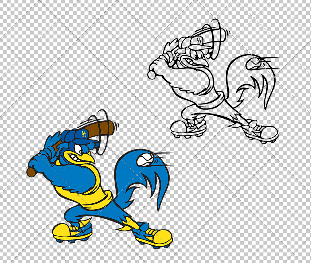 Delaware Blue Hens Mascot 1999 030, Svg, Dxf, Eps, Png - SvgShopArt