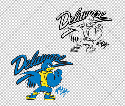 Delaware Blue Hens Mascot 1999, Svg, Dxf, Eps, Png - SvgShopArt