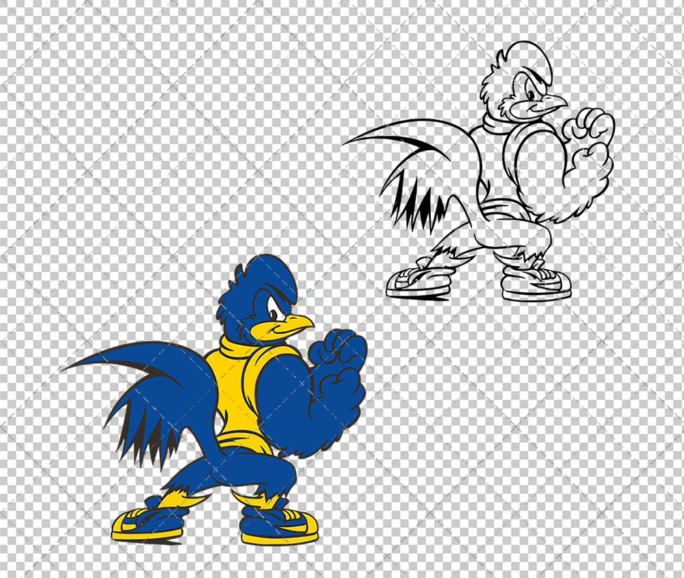 Delaware Blue Hens Mascot 2018 002, Svg, Dxf, Eps, Png - SvgShopArt