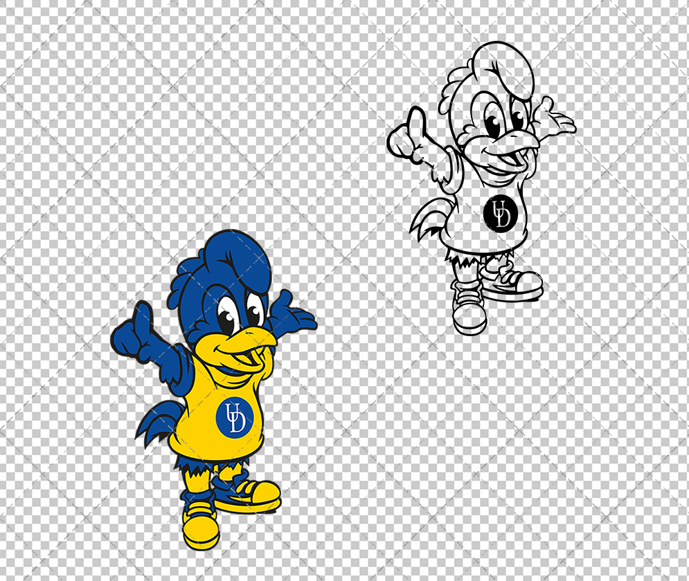 Delaware Blue Hens Mascot 2018 003, Svg, Dxf, Eps, Png - SvgShopArt