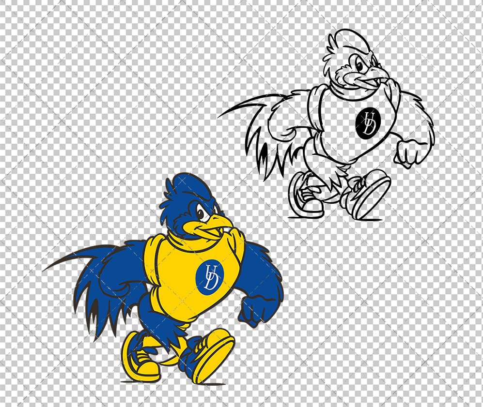 Delaware Blue Hens Mascot 2018, Svg, Dxf, Eps, Png - SvgShopArt