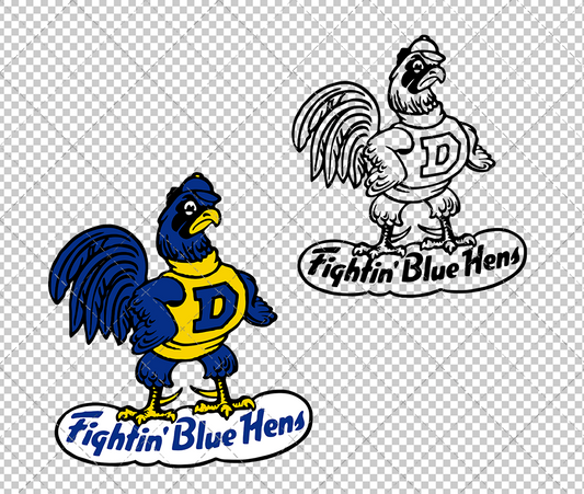 Delaware Blue Hens Secondary 1967, Svg, Dxf, Eps, Png - SvgShopArt