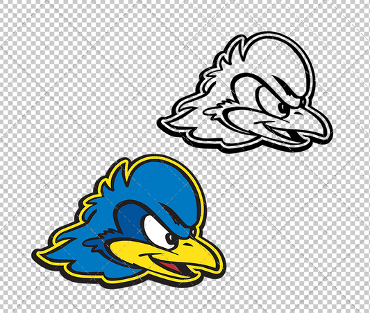 Delaware Blue Hens Secondary 1999 003, Svg, Dxf, Eps, Png - SvgShopArt