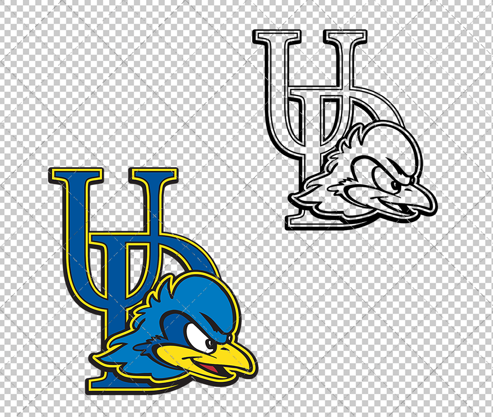 Delaware Blue Hens Secondary 1999 004, Svg, Dxf, Eps, Png - SvgShopArt