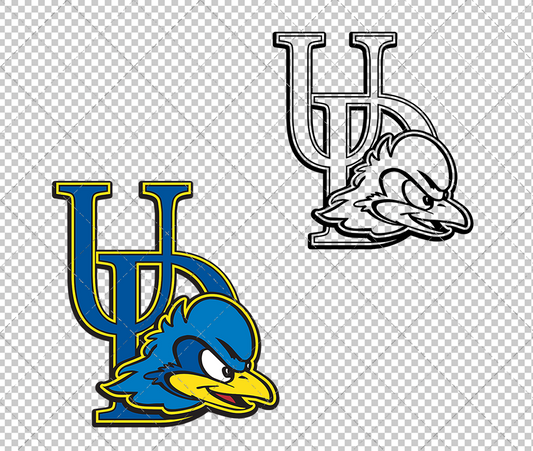 Delaware Blue Hens Secondary 1999 004, Svg, Dxf, Eps, Png - SvgShopArt