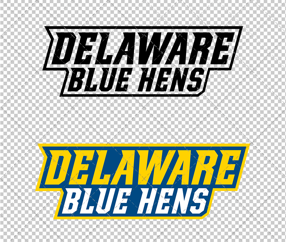 Delaware Blue Hens Wordmark 2018 002, Svg, Dxf, Eps, Png - SvgShopArt