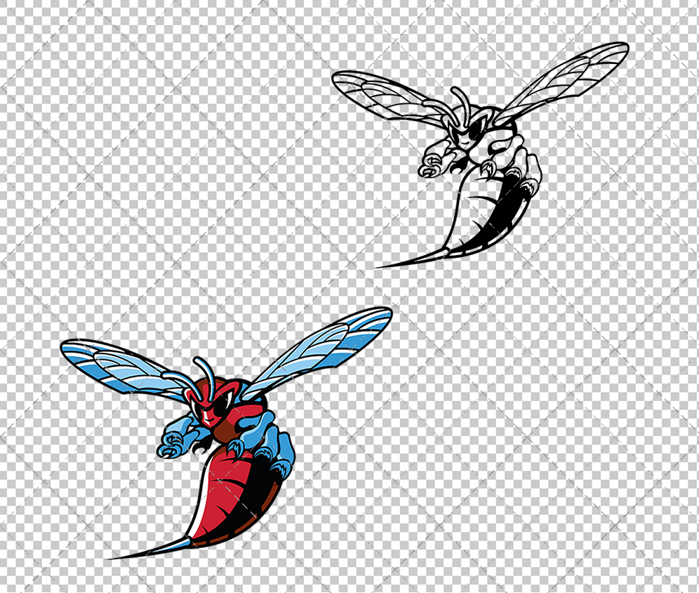 Delaware State Hornets Alternate 2001, Svg, Dxf, Eps, Png - SvgShopArt