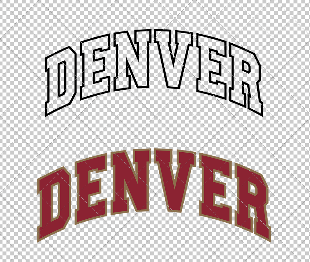 Denver Pioneers Secondary 1999 002, Svg, Dxf, Eps, Png - SvgShopArt