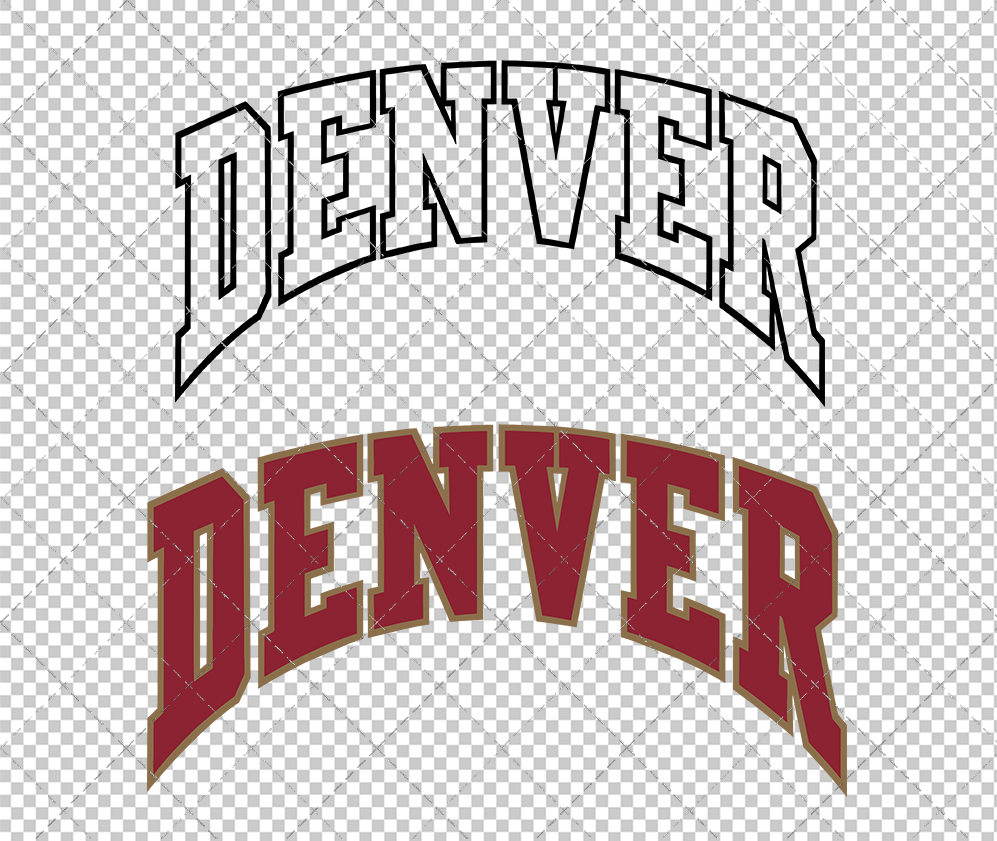 Denver Pioneers Secondary 2007 002, Svg, Dxf, Eps, Png - SvgShopArt