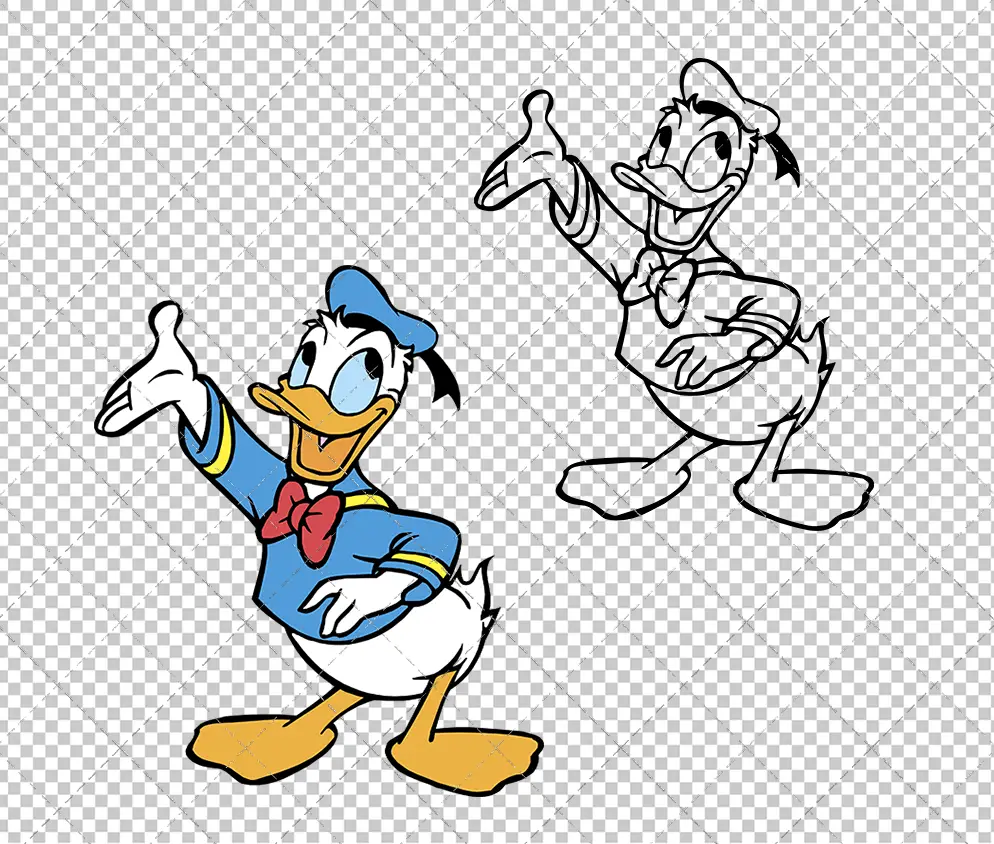 Donald Duck 003, Svg, Dxf, Eps, Png SvgShopArt