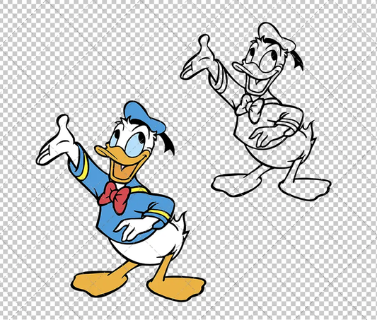 Donald Duck 003, Svg, Dxf, Eps, Png SvgShopArt