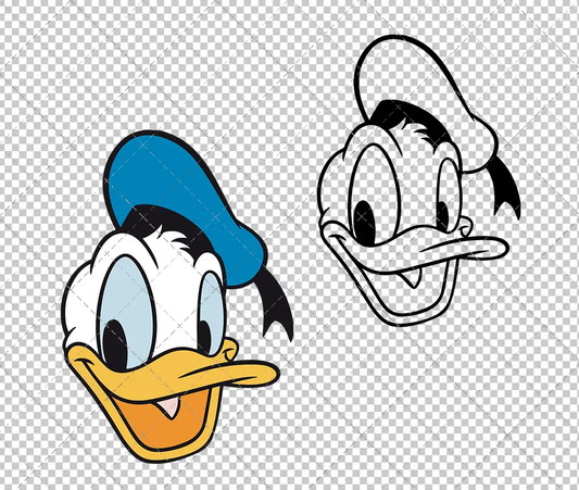 Donald Duck 004, Svg, Dxf, Eps, Png SvgShopArt