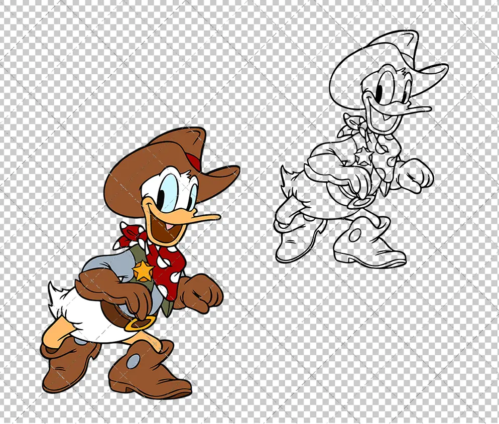 Donald Duck, Svg, Dxf, Eps, Png SvgShopArt