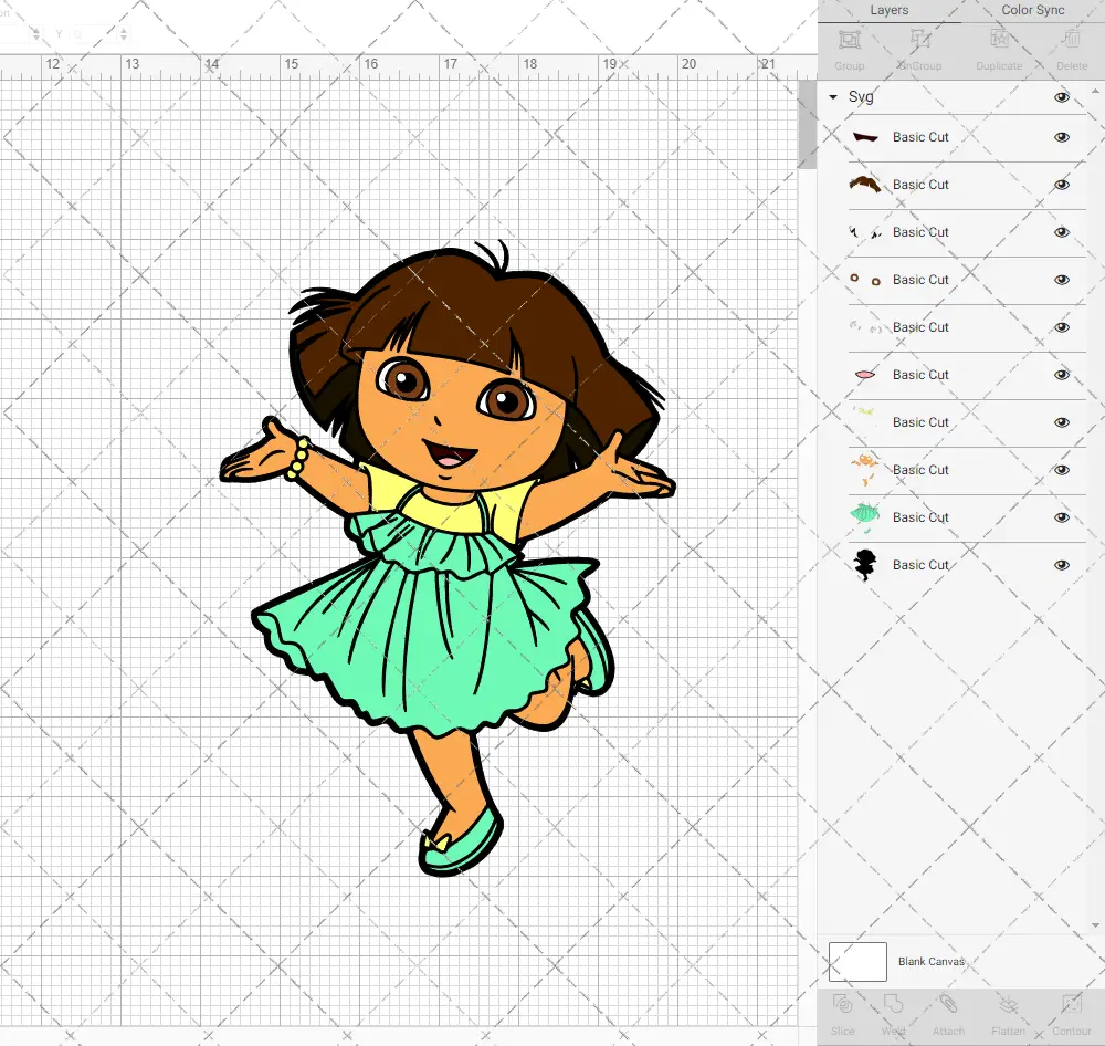 Dora - Dora the Explorer 003, Svg, Dxf, Eps, Png - SvgShopArt
