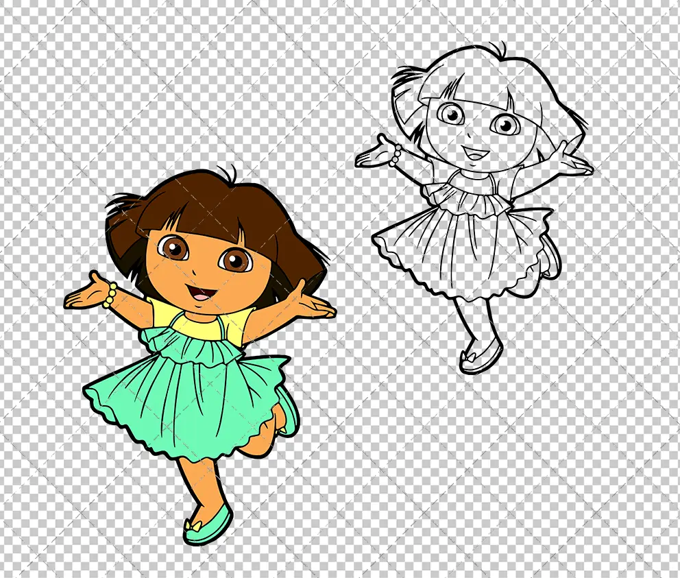 Dora - Dora the Explorer 003, Svg, Dxf, Eps, Png SvgShopArt