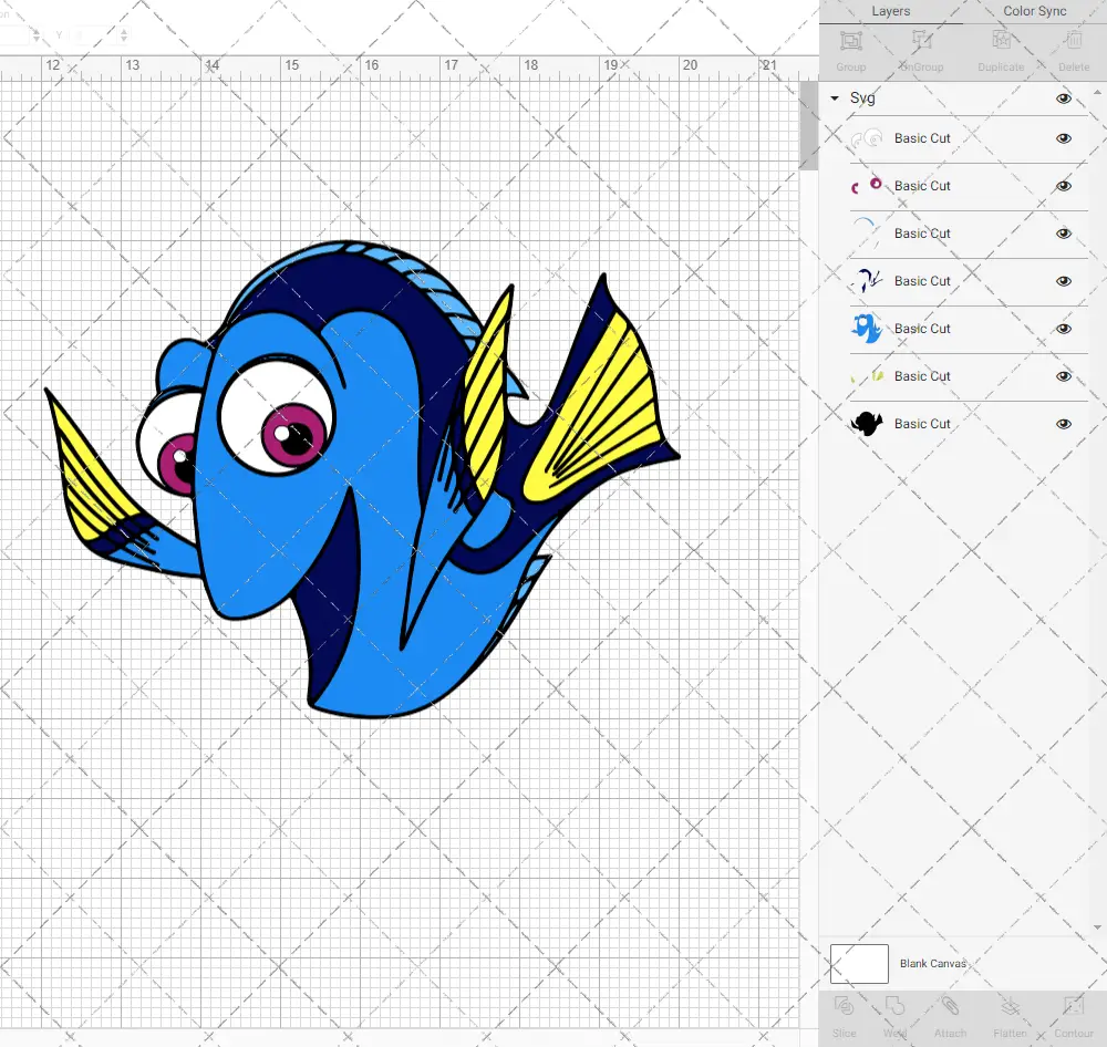 Dory - Finding Dory 002, Svg, Dxf, Eps, Png SvgShopArt