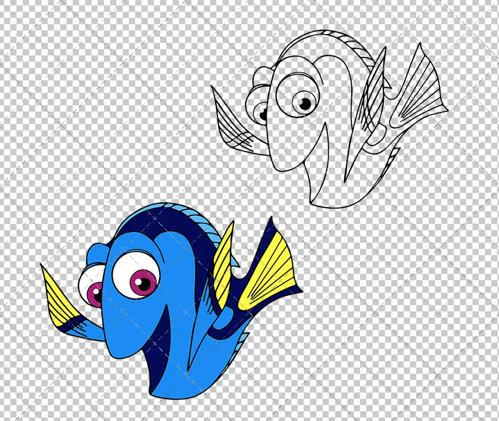 Dory - Finding Dory 002, Svg, Dxf, Eps, Png SvgShopArt