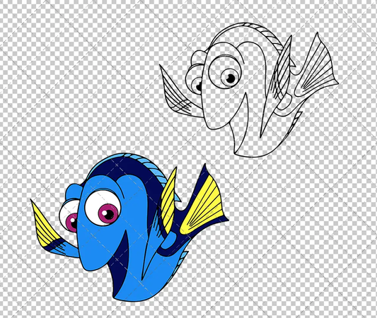 Dory - Finding Dory 002, Svg, Dxf, Eps, Png SvgShopArt