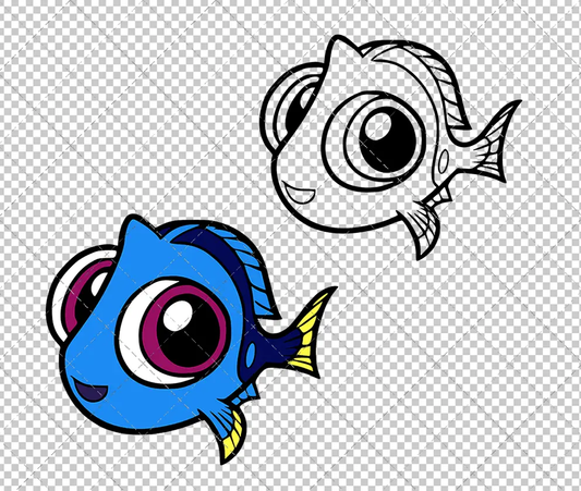 Dory - Finding Dory 003, Svg, Dxf, Eps, Png SvgShopArt