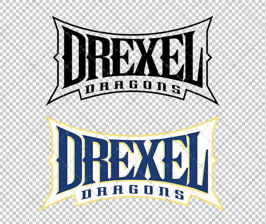 Drexel Dragons Wordmark 1999 002, Svg, Dxf, Eps, Png - SvgShopArt