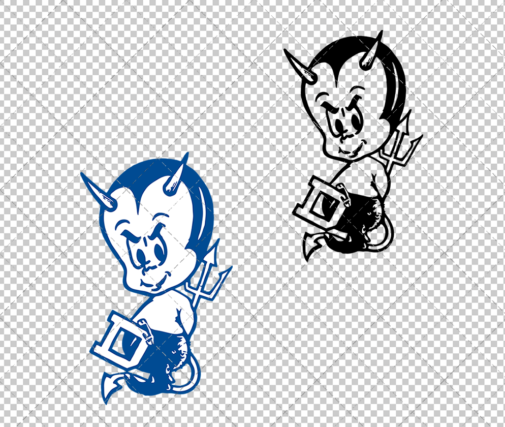 Duke Blue Devils Mascot 1971, Svg, Dxf, Eps, Png - SvgShopArt