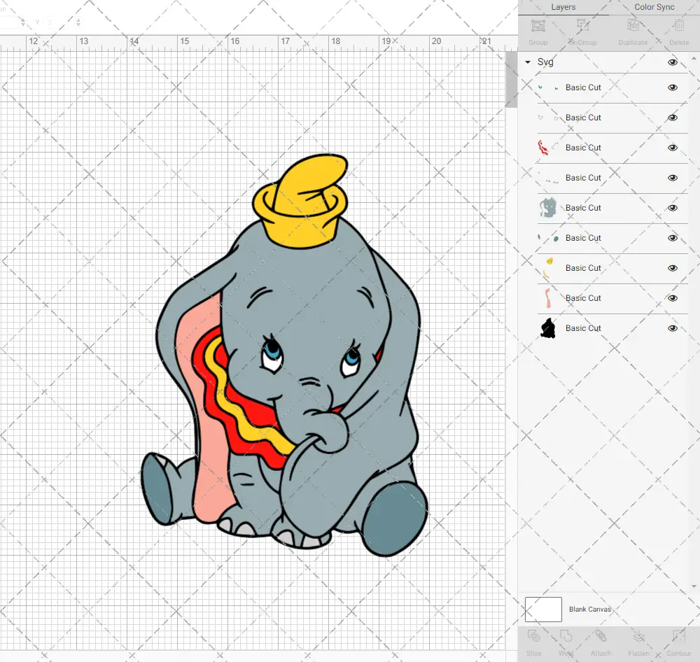 Dumbo 003, Svg, Dxf, Eps, Png SvgShopArt