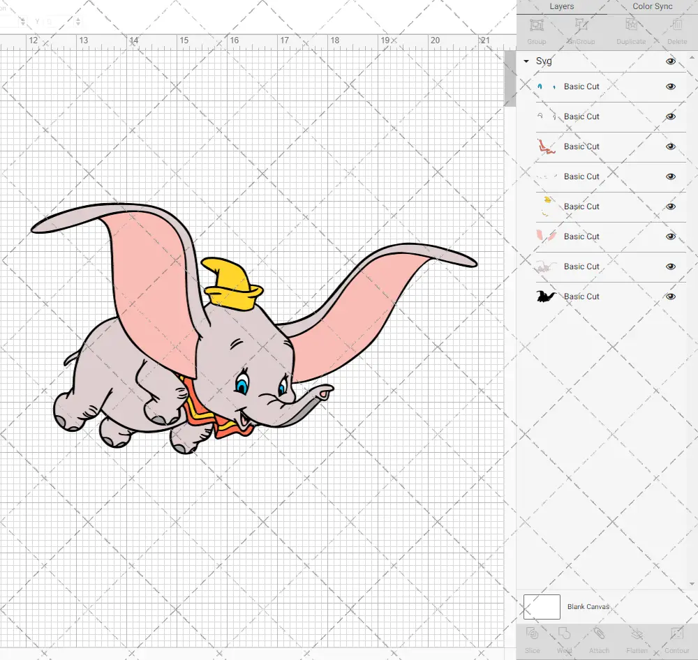 Dumbo 005, Svg, Dxf, Eps, Png SvgShopArt