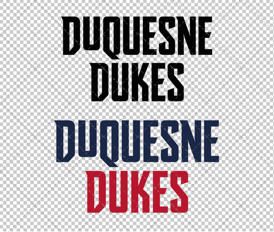 Duquesne Dukes Wordmark 2019 014, Svg, Dxf, Eps, Png - SvgShopArt