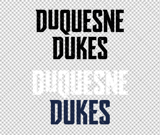 Duquesne Dukes Wordmark 2019 016, Svg, Dxf, Eps, Png - SvgShopArt