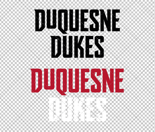 Duquesne Dukes Wordmark 2019 018, Svg, Dxf, Eps, Png - SvgShopArt