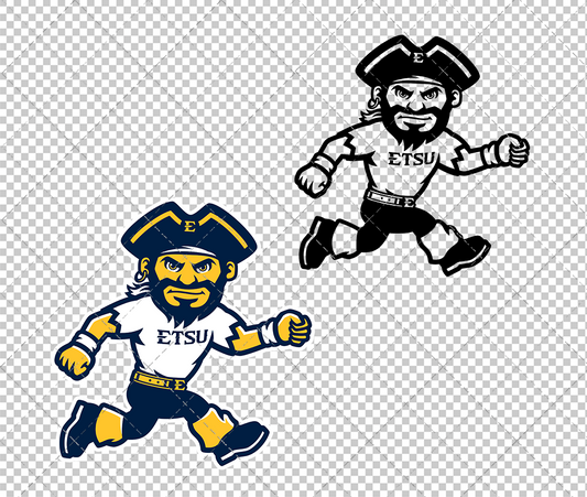 ETSU Buccaneers Mascot 2014, Svg, Dxf, Eps, Png - SvgShopArt