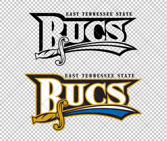 ETSU Buccaneers Wordmark 2001, Svg, Dxf, Eps, Png - SvgShopArt