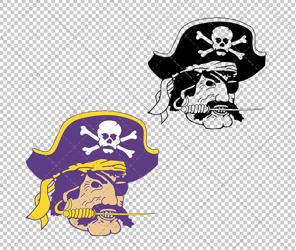 East Carolina Pirates 1980, Svg, Dxf, Eps, Png - SvgShopArt