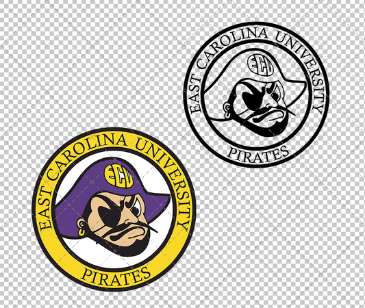 East Carolina Pirates Alternate 1983, Svg, Dxf, Eps, Png - SvgShopArt