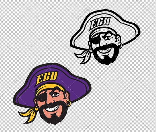 East Carolina Pirates Mascot 2010, Svg, Dxf, Eps, Png - SvgShopArt