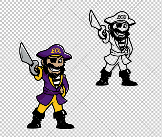 East Carolina Pirates Mascot 2021, Svg, Dxf, Eps, Png - SvgShopArt