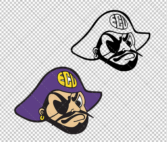 East Carolina Pirates Secondary 1983, Svg, Dxf, Eps, Png - SvgShopArt